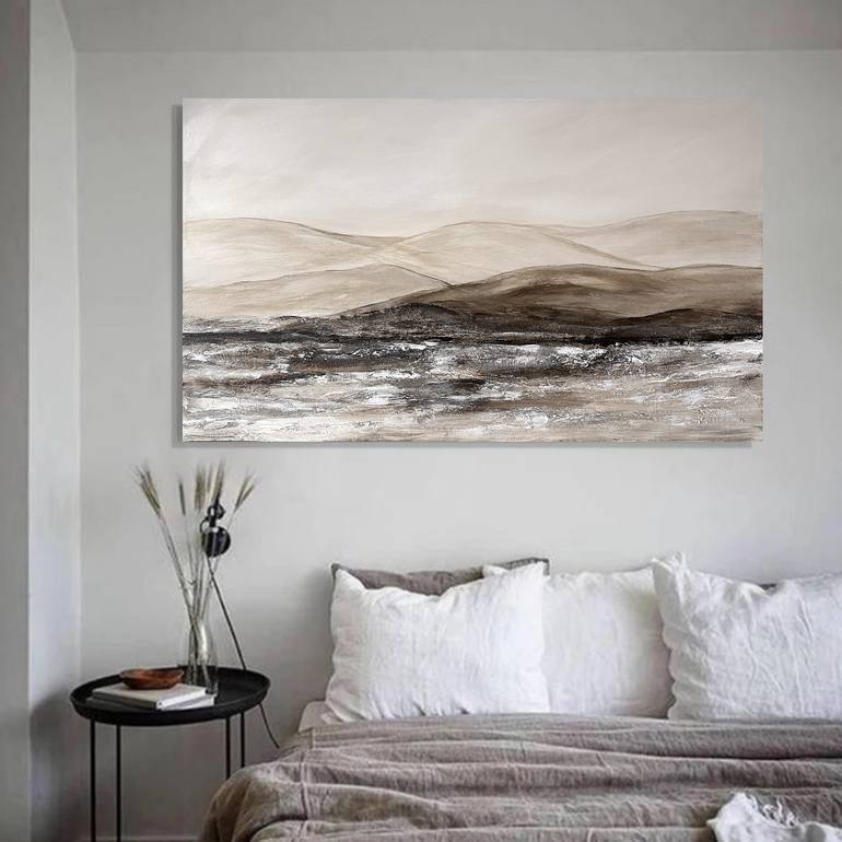 Original Abstract Landscape Painting by Tatiana Malinovscaia