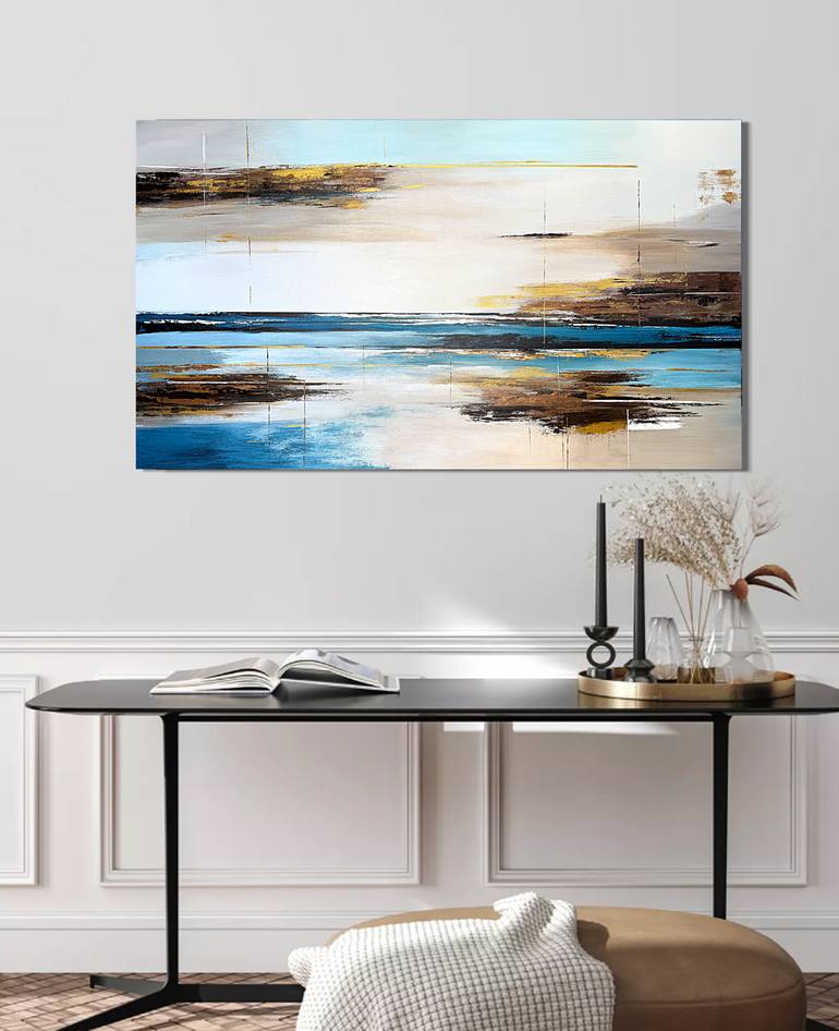 Original Abstract Seascape Painting by Tatiana Malinovscaia