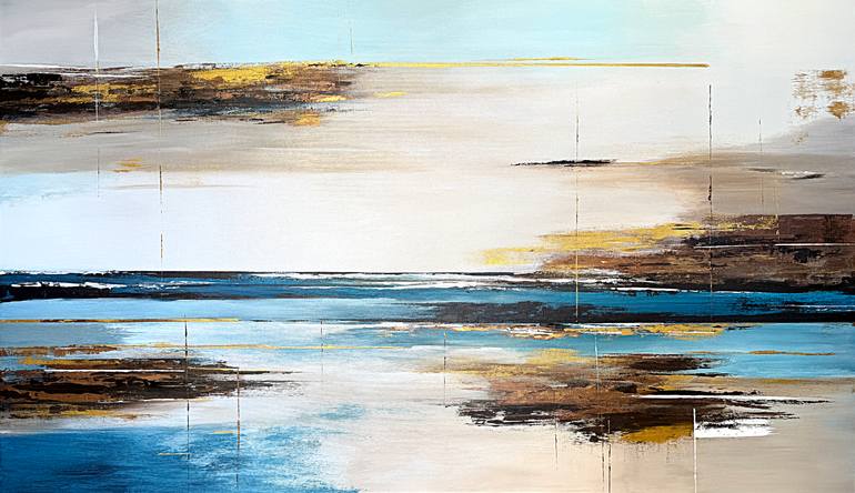 Original Abstract Seascape Painting by Tatiana Malinovscaia