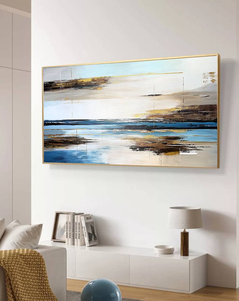 Original Abstract Seascape Painting by Tatiana Malinovscaia