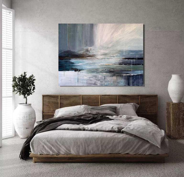 Original Abstract Landscape Painting by Tatiana Malinovscaia
