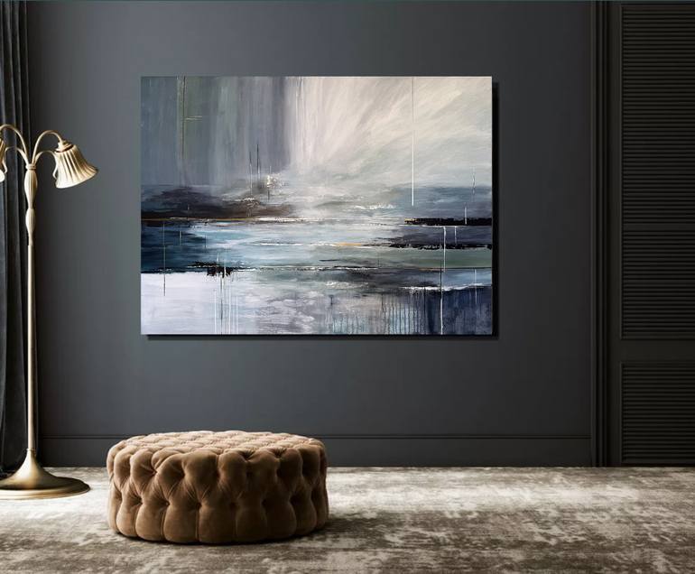 Original Abstract Landscape Painting by Tatiana Malinovscaia