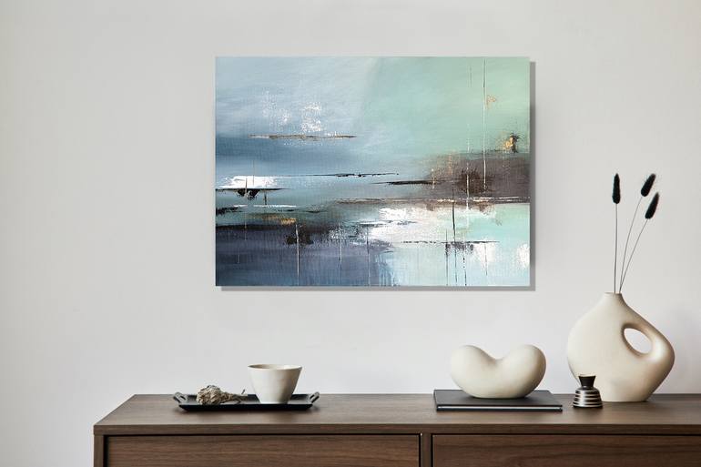 Original Abstract Seascape Painting by Tatiana Malinovscaia
