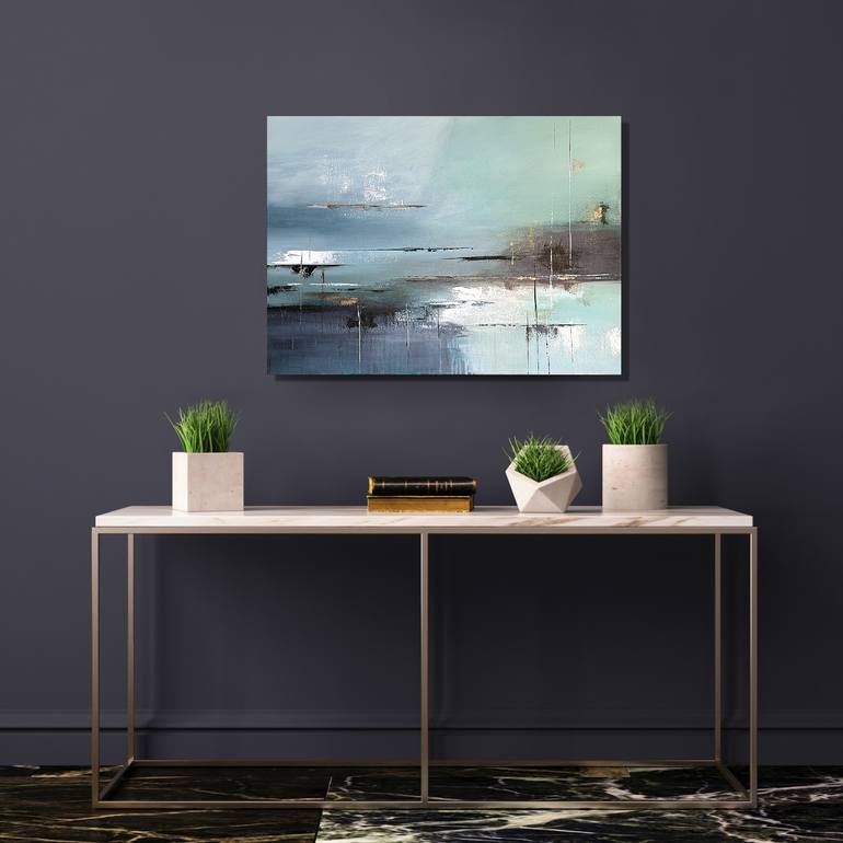 Original Abstract Seascape Painting by Tatiana Malinovscaia