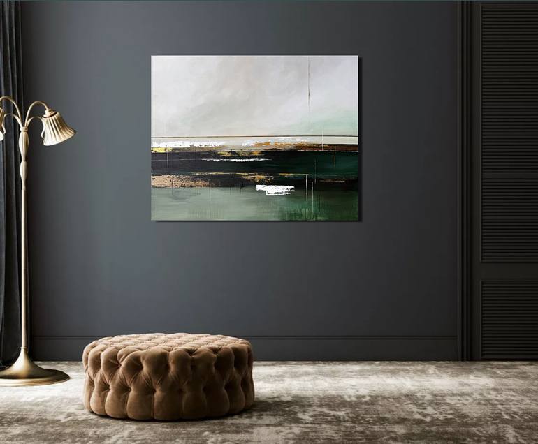 Original Abstract Landscape Painting by Tatiana Malinovscaia