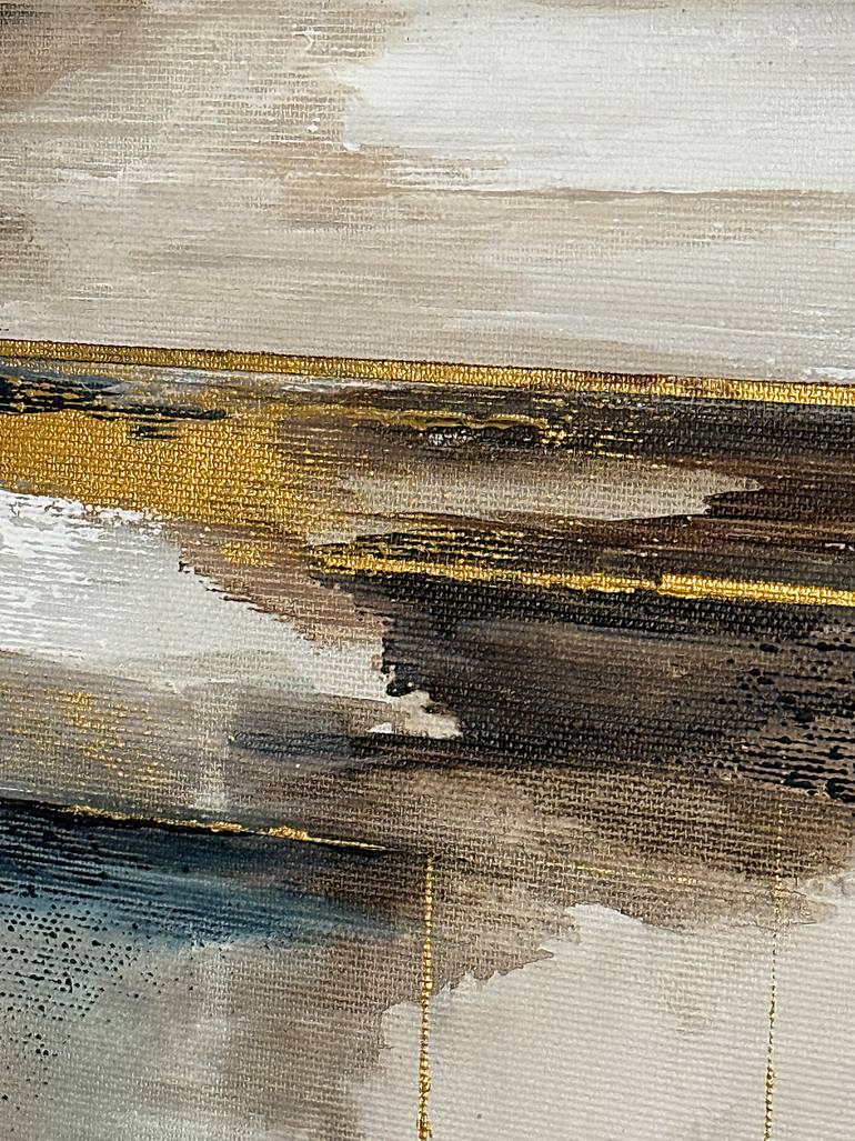 Original Abstract Expressionism Beach Painting by Tatiana Malinovscaia