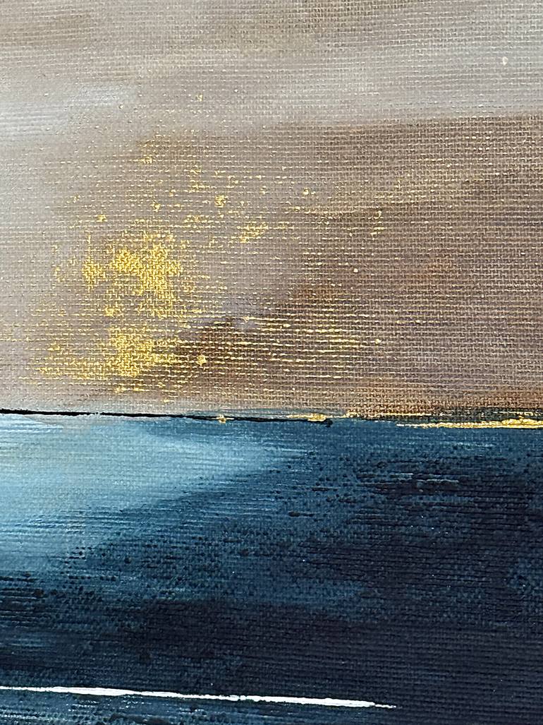 Original Abstract Expressionism Beach Painting by Tatiana Malinovscaia