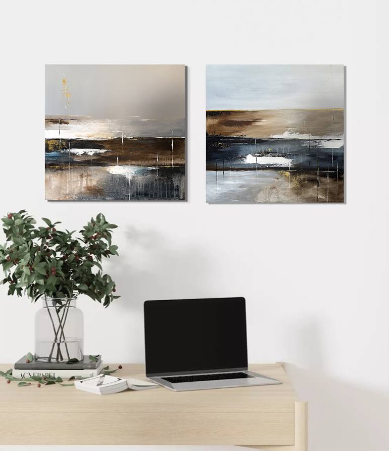 Original Landscape Painting by Tatiana Malinovscaia | Abstract Expressionism Art on Canvas | Boundaries of Light set