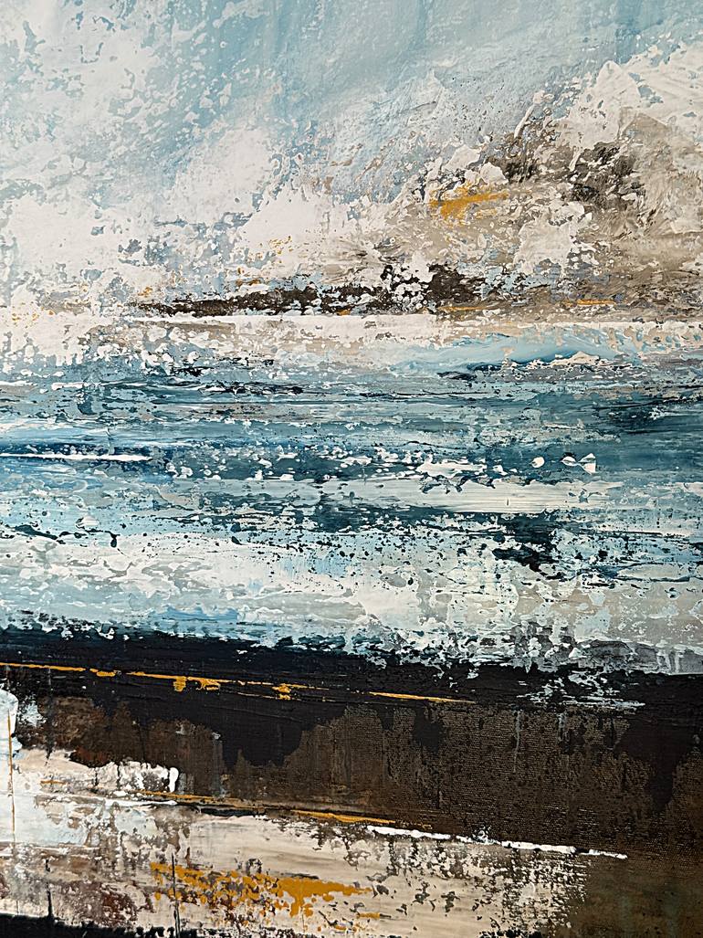 Original Abstract Beach Painting by Tatiana Malinovscaia
