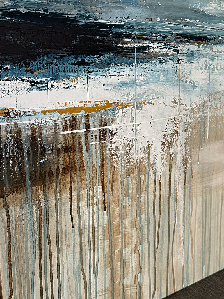 Original Abstract Beach Painting by Tatiana Malinovscaia