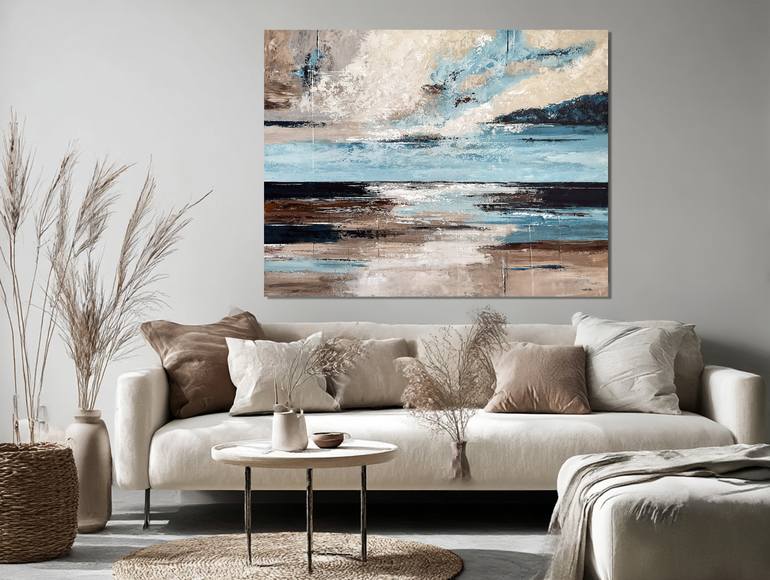 Original Landscape Painting by Tatiana Malinovscaia | Abstract Art on Canvas | Where the Water Opens