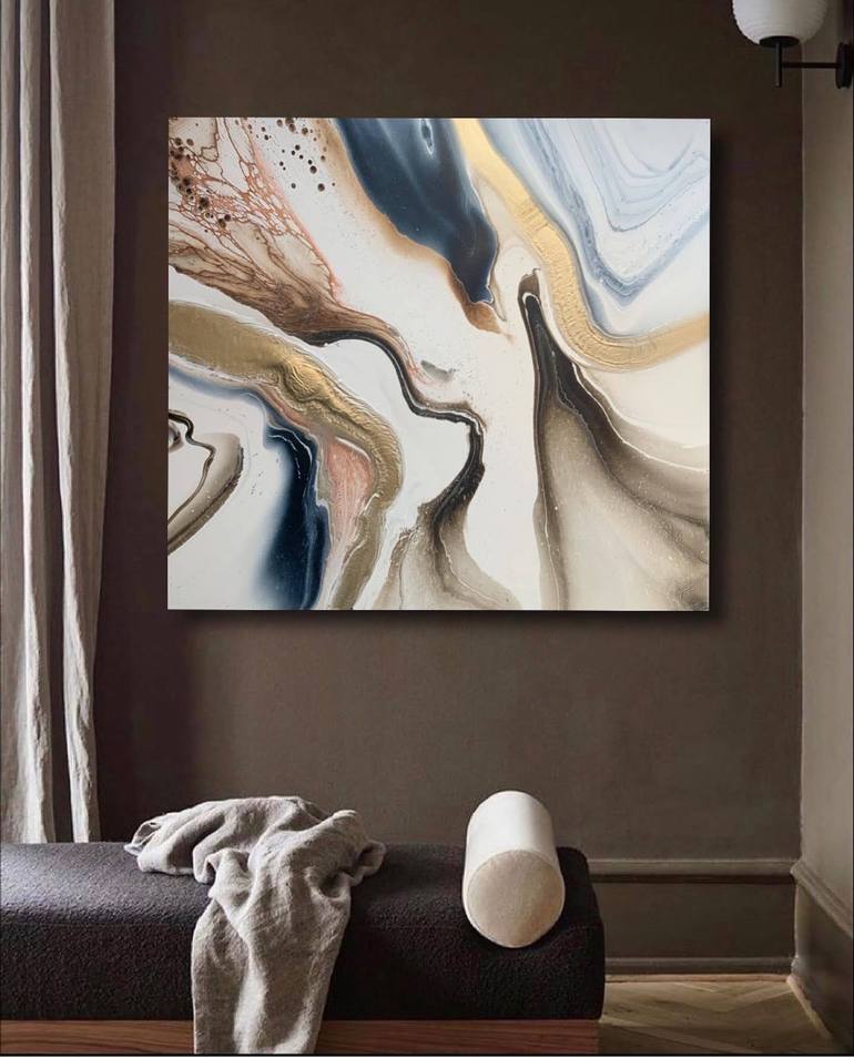 Original Abstract Expressionism Abstract Painting by Tatiana Malinovscaia