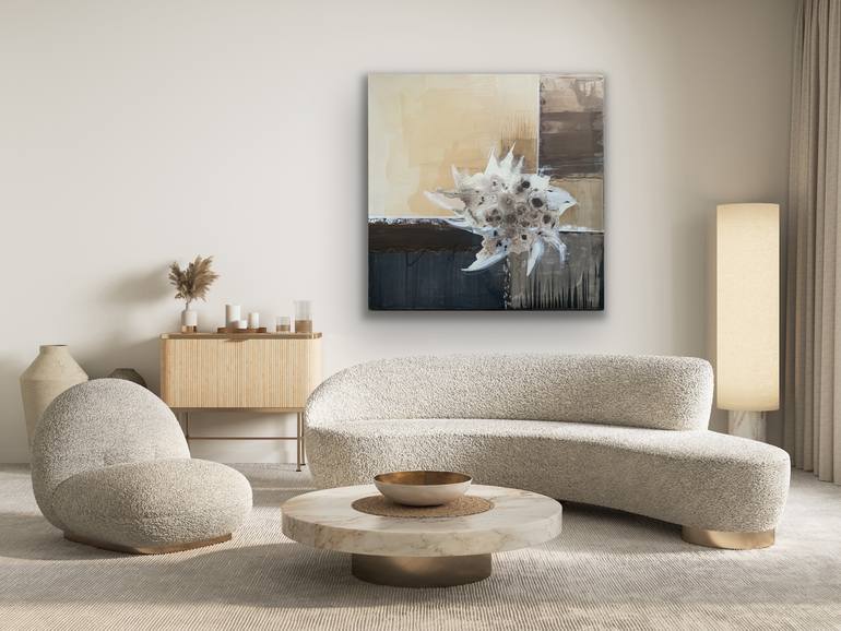 Original Abstract Floral Painting by Tatiana Malinovscaia