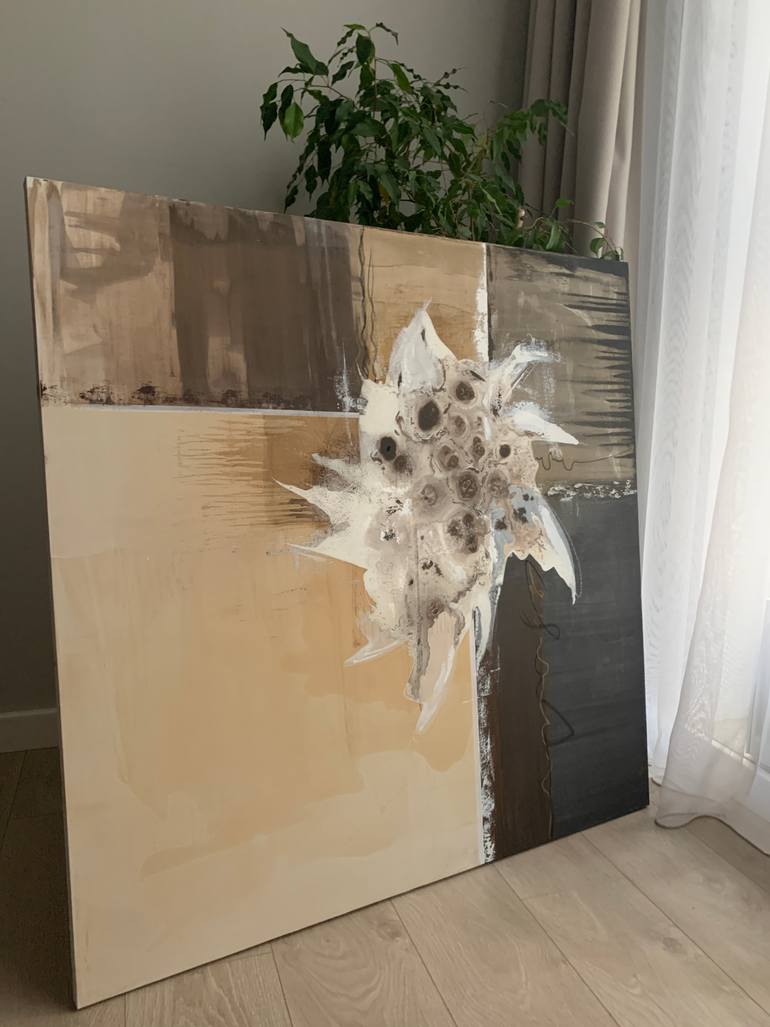 Original Abstract Floral Painting by Tatiana Malinovscaia