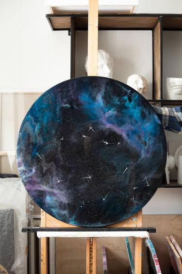 D - 80 cm | Look to the heavens | Contemporary Art Modern resin painting thumb