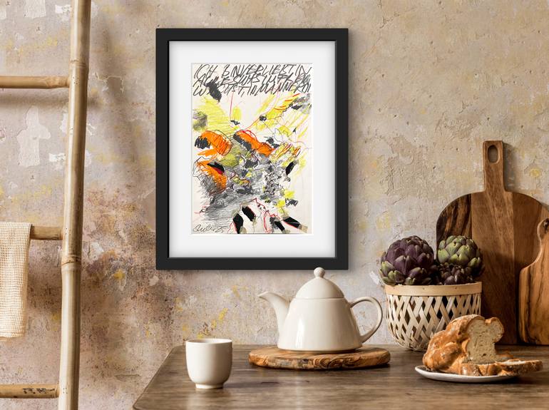 Original Abstract Landscape Mixed Media by Stephan Geisler