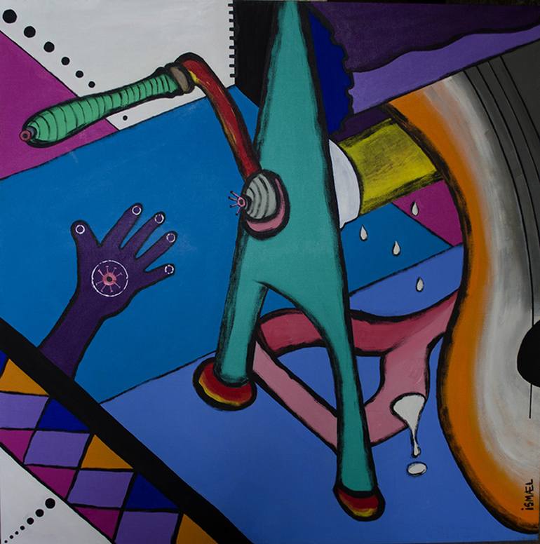 WEEPING GUITAR Painting by Ismael Gonzalez | Saatchi Art