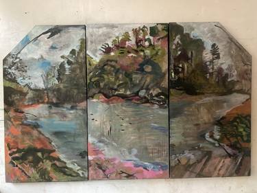 Original Abstract Expressionism Landscape Paintings by Robb Damman