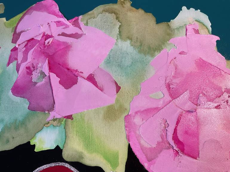 Original Fine Art Floral Collage by Sara Young