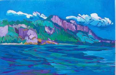 Original Fine Art Seascape Paintings by Kaija Savinainen Mountain