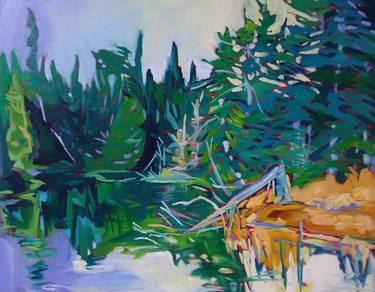 Original Fine Art Landscape Painting by Kaija Savinainen Mountain