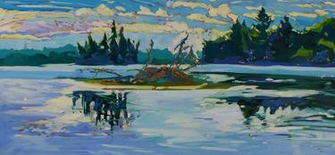 Original Landscape Paintings by Kaija Savinainen Mountain