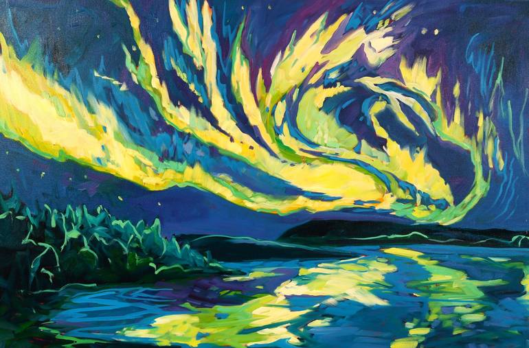 Print of Expressionism Nature Paintings by Kaija Savinainen Mountain