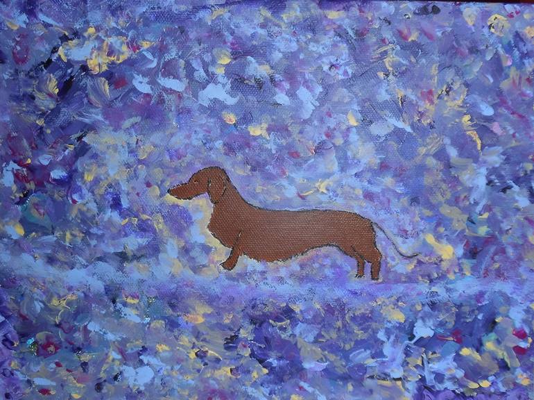 Original Dogs Painting by Diane Goodman