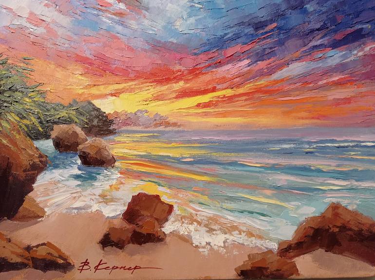 oil paintings of sunset