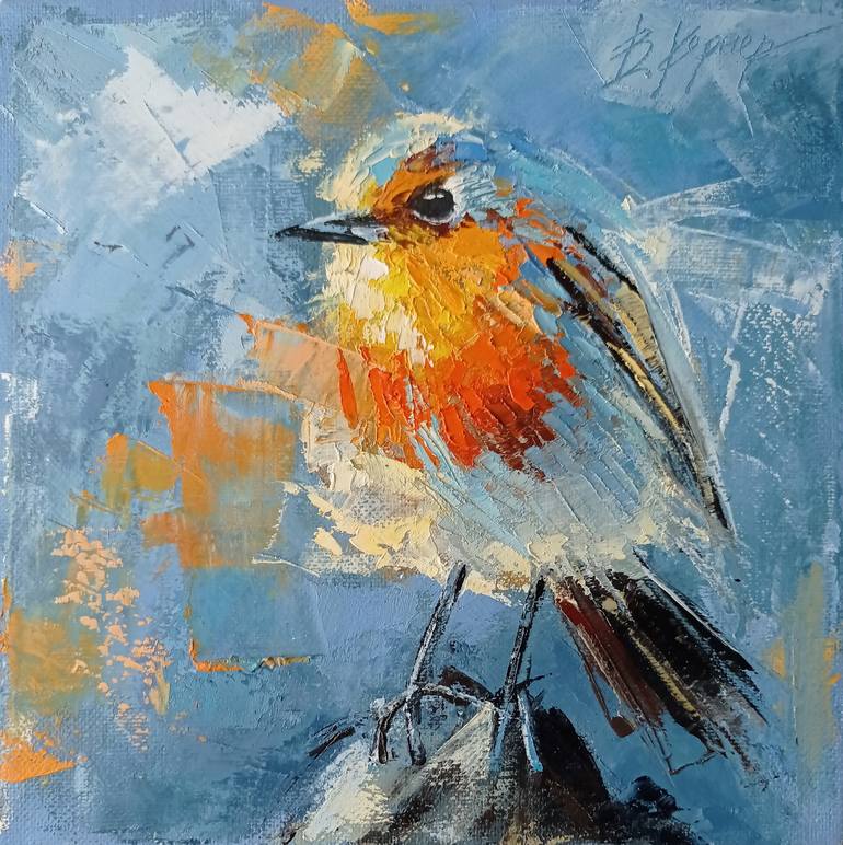 Lil' Bird / Abstract acrylic painting on canvas 20 X popular 20 NO frame