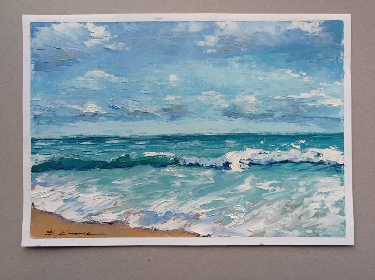 Original Impressionism Seascape Painting by Viktoria Kerner