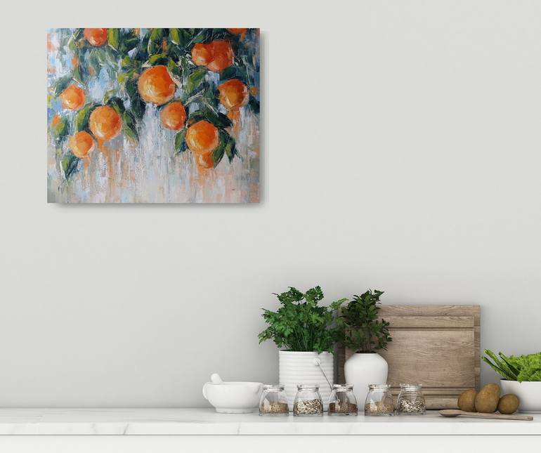 Original Abstract Botanic Painting by Viktoria Kerner