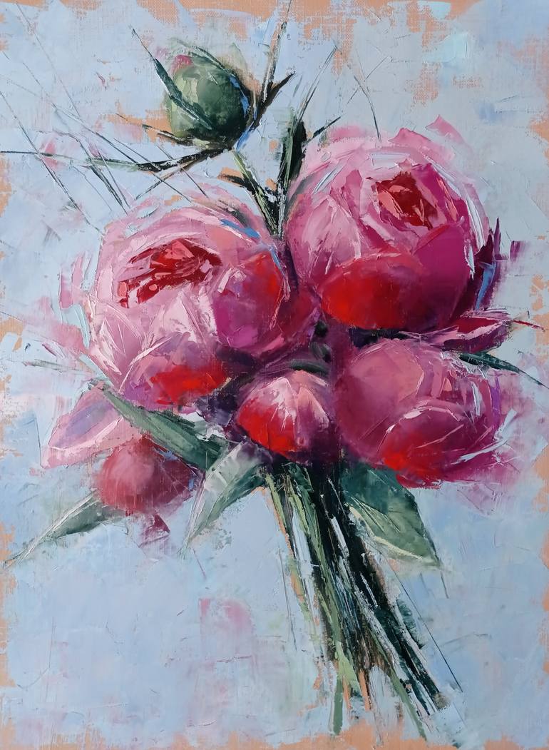 Original Figurative Floral Painting by Viktoria Kerner
