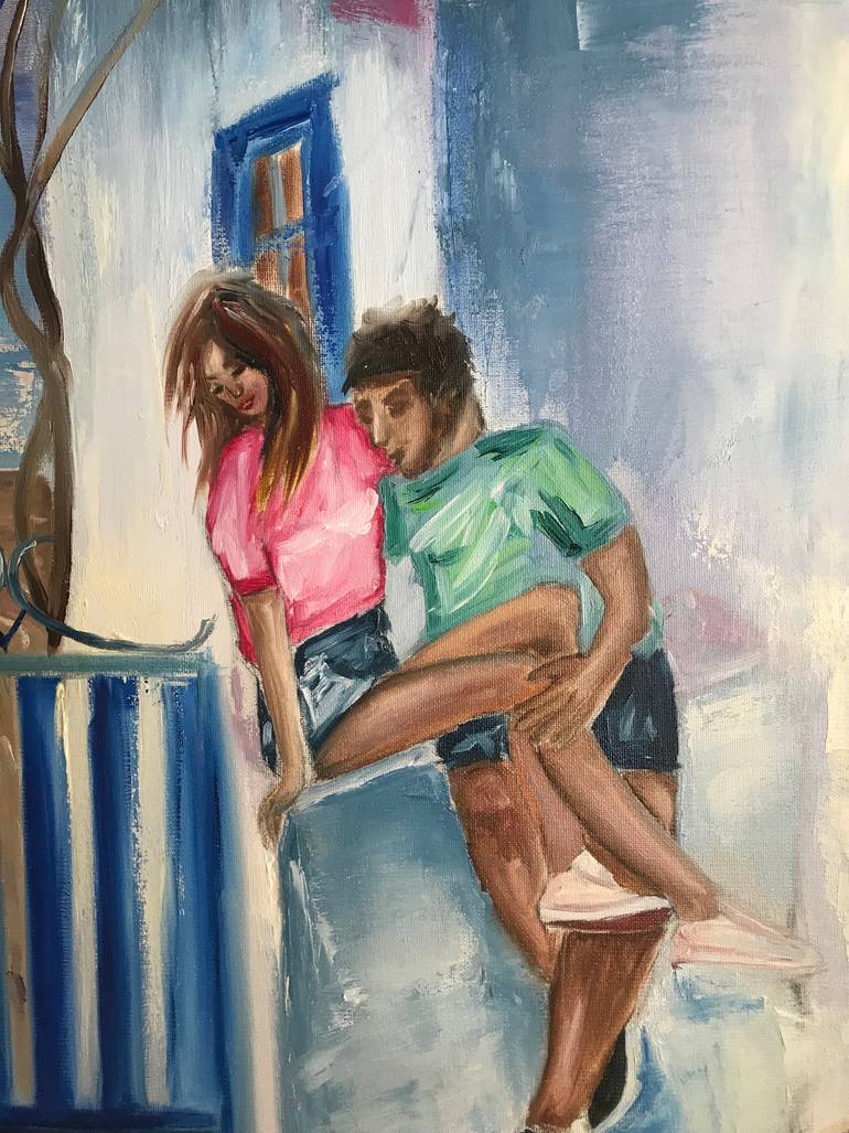 Original Expressionism Travel Painting by Elena Ustinova