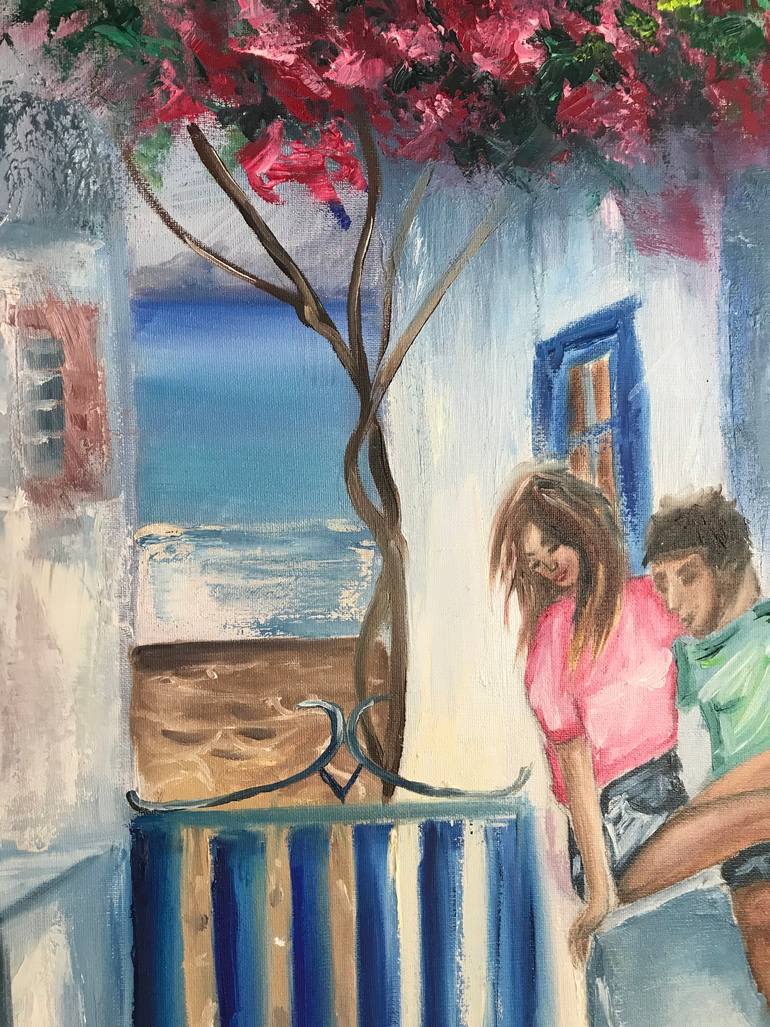 Original Expressionism Travel Painting by Elena Ustinova