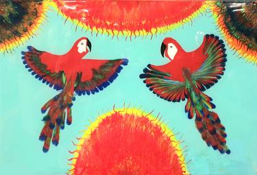 Magic Parrots 16x 24 inch thumb