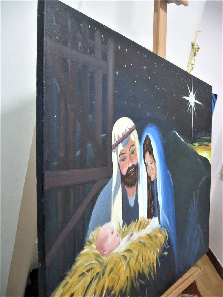 Original Fine Art Religious Painting by Wanda Bush