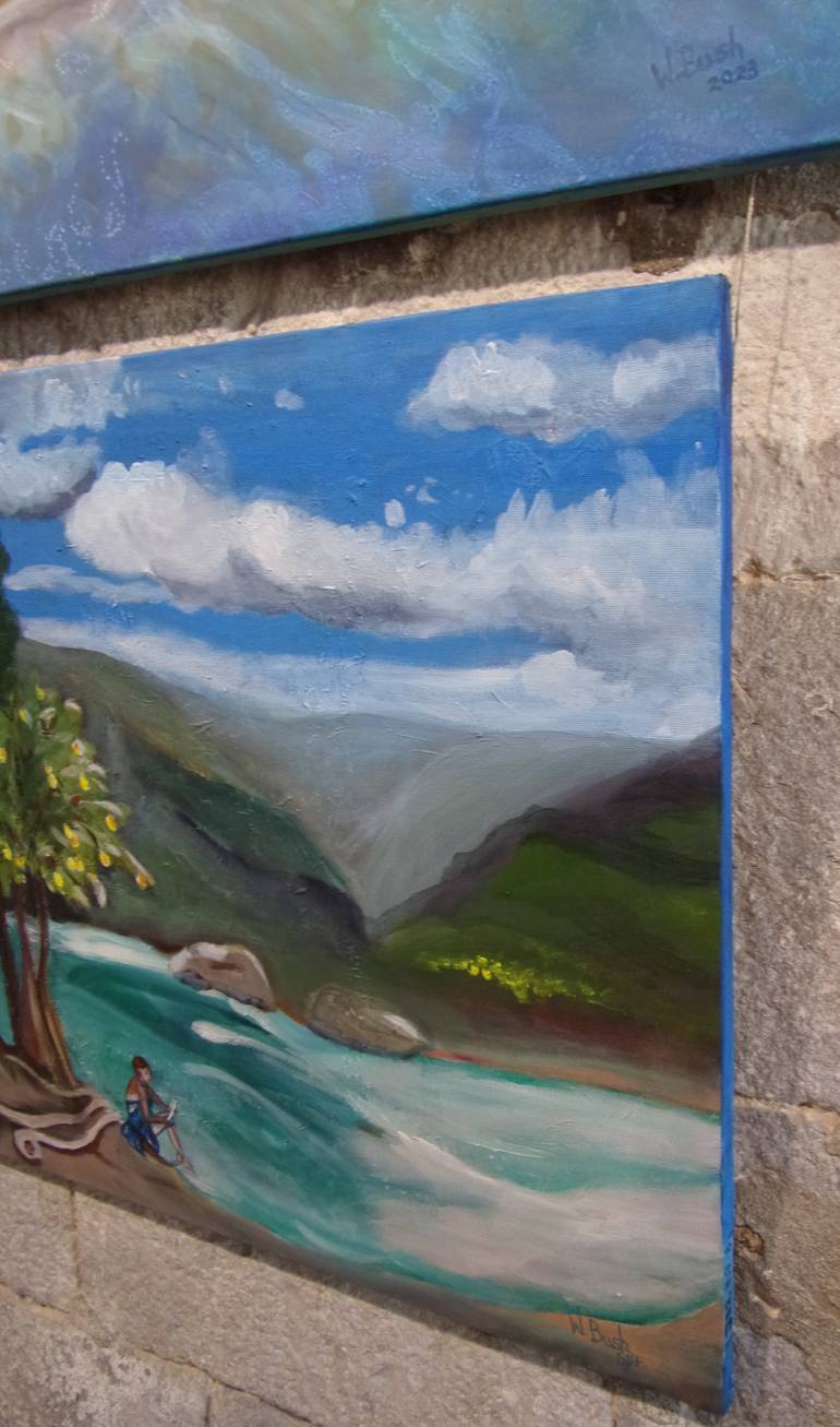 Original Impressionism Landscape Painting by Wanda Bush