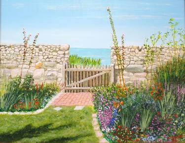 Original Fine Art Garden Paintings by Russell Walsh