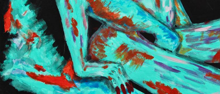 Original Expressionism Erotic Painting by Le Viève