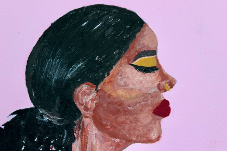 Original Expressionism Women Painting by Le Viève