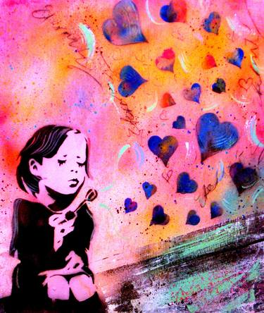 Print of Street Art Love Paintings by Damian Brewer