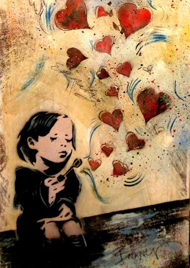 Print of Street Art Children Paintings by Damian Brewer