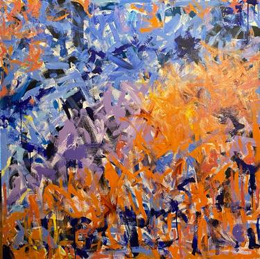 Violet Conversations in Blue and Orange thumb