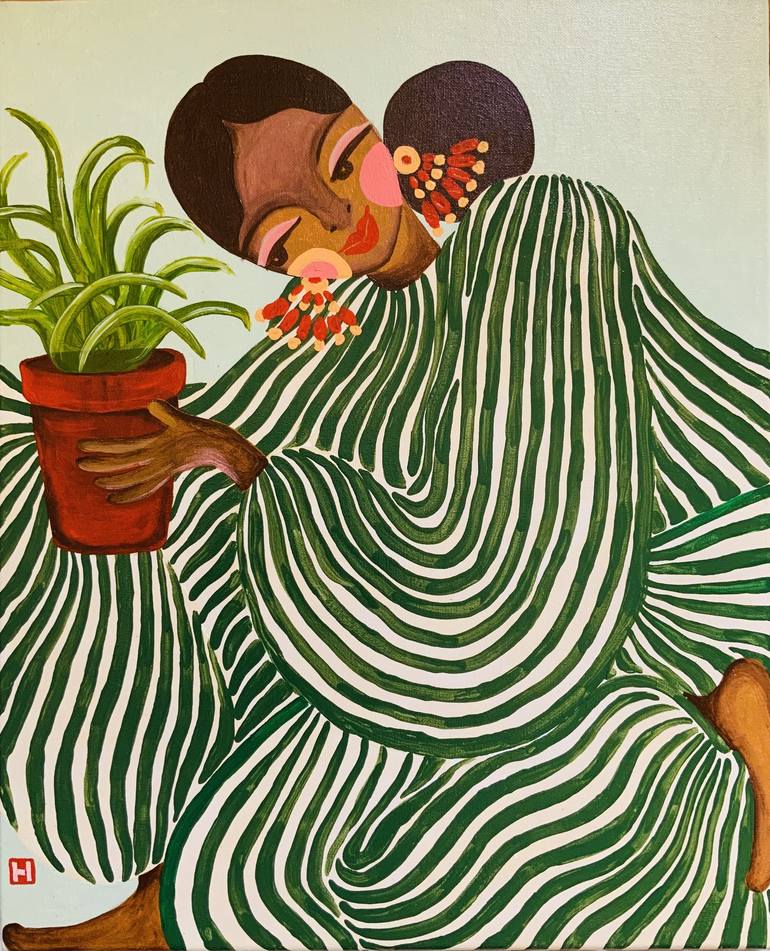 The Gardener Painting by HUES By H | Saatchi Art