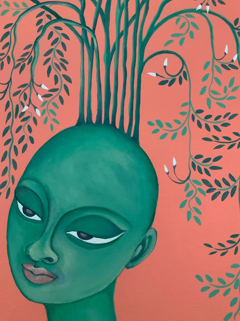 Original Abstract People Painting by Hiranya R