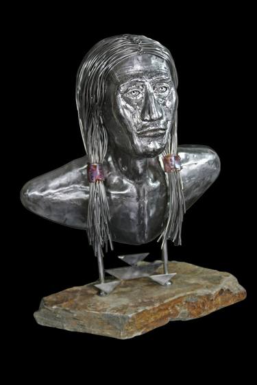 Original Realism People Sculpture by William C Mang