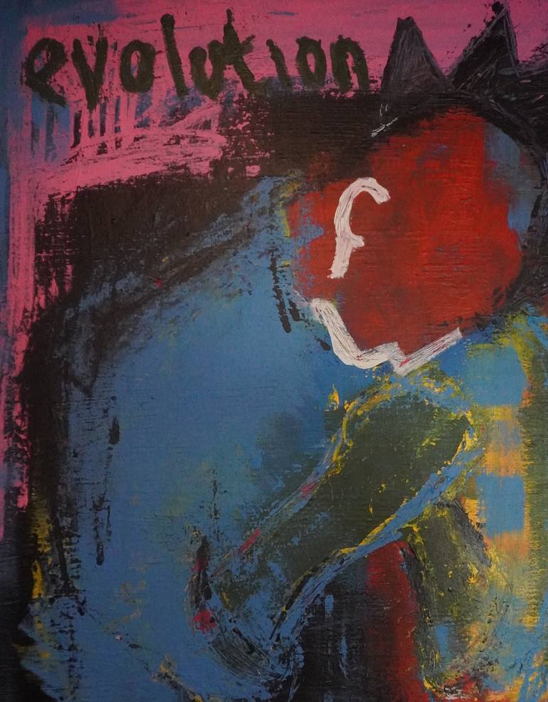 Original Abstract Expressionism Graffiti Painting by Gray Fairweather