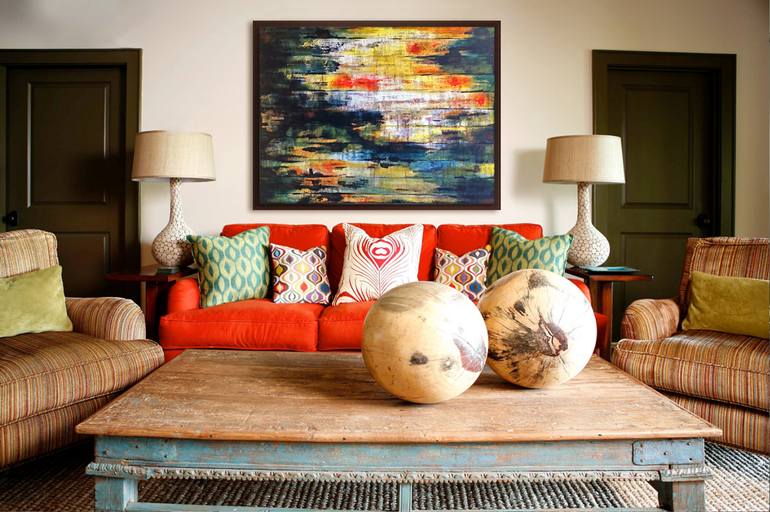 Original Abstract Expressionism Abstract Painting by Sergio Caggia