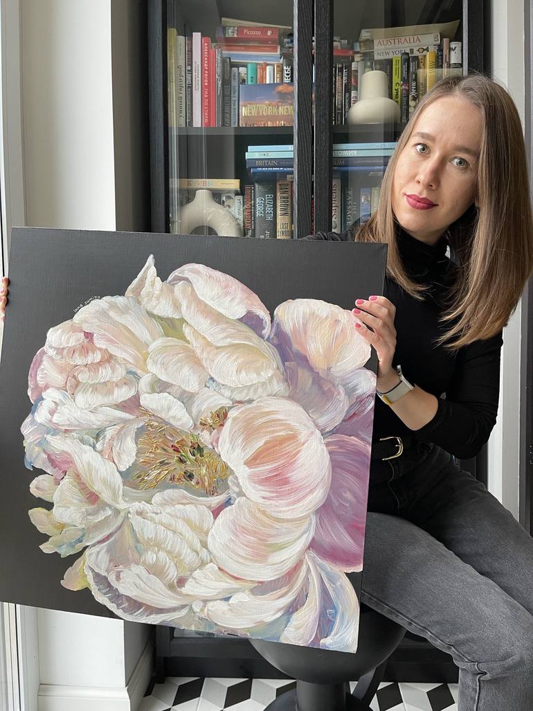 Original Abstract Floral Painting by Inna Sumina